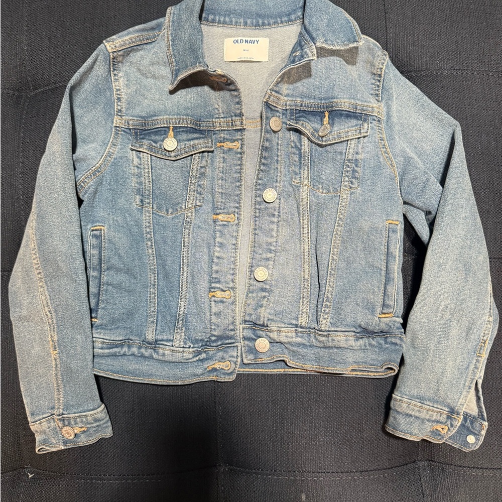 Old Navy Kids Blue Denim Jacket (Medium)